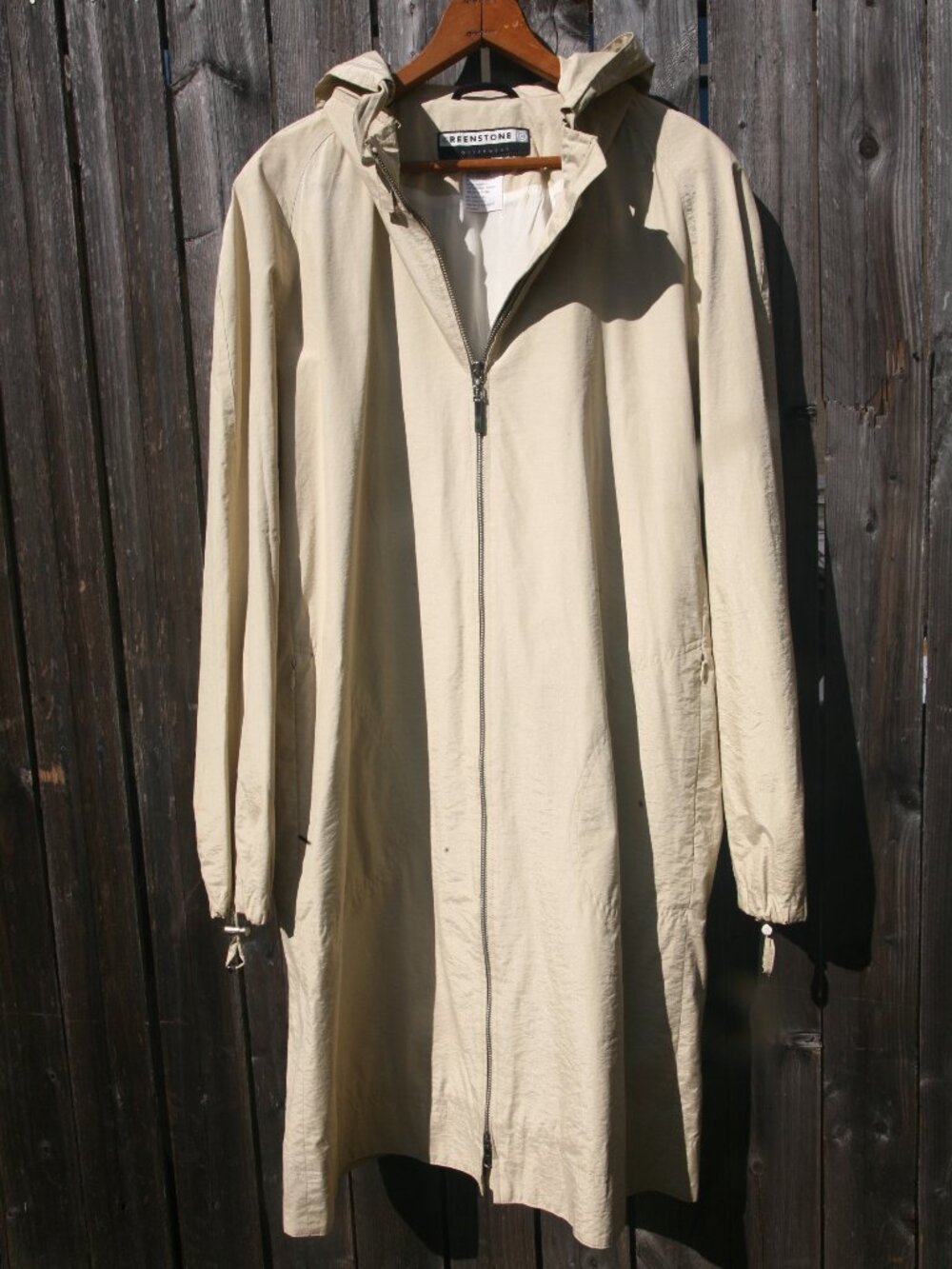 Size 12 (XL) - Dutch CREENSTONE Women's Beige High-end Long Classic Raincoat